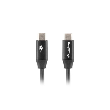 LANBERG KABEL USB-C 2.0 M/M 1M PREMIUM QC 4.0 POWER DELIVERY 60W CZARNY CA-CMCM-40CU-0010-BK