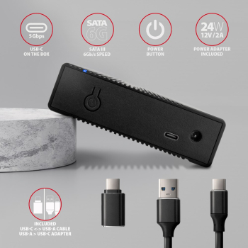 AXAGON EE35-GTR USB-C 3.2 Gen 1 - SATA 6G, Obudowa Zewnętrznego Dysku Twardego 3.5