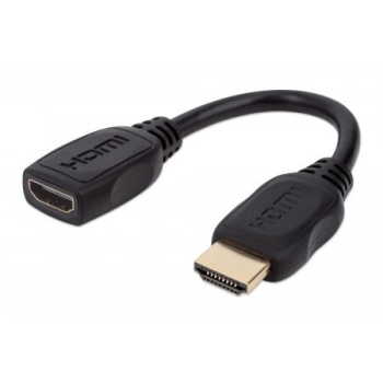 MANHATTAN PRZEDŁUŻACZ KABEL HDMI-HDMI 2.0 M/F 20CM