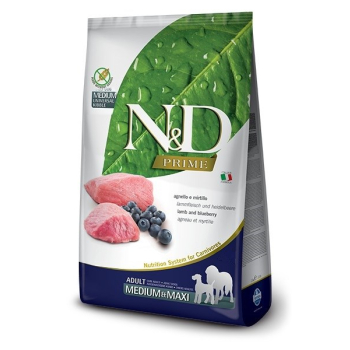 FARMINA N&D Prime Lamb & Blueberry Adult Medium & Maxi - sucha karma dla psa - 12kg