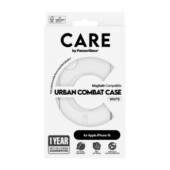 PanzerGlass CARE by PG White MagSafe iPhone16 6.1 pokrowiec na telefon komórkowy Przezroczysty