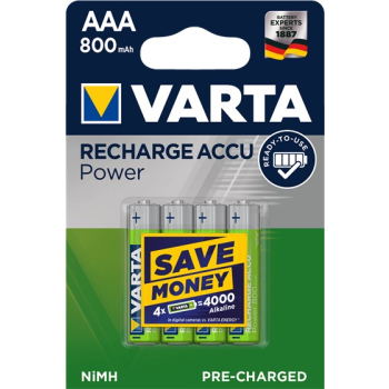 Zestaw akumulatorków AAA VARTA Ready2Use 56703101404 (800mAh ; Ni-MH)