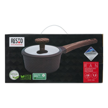 Resto Kitchenware 93900 garnek 1,3 l Okrągły Czarny