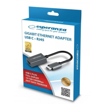 ESPERANZA GIGABIT ETHERNET 1000 MBPS ADAPTER USB C-RJ45 ENA102