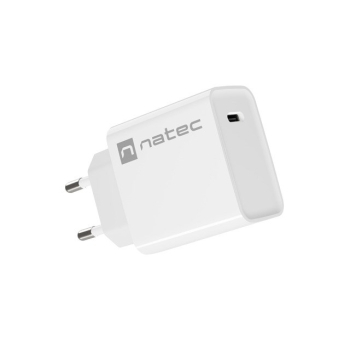 NATEC ŁADOWARKA SIECIOWA RIBERA USB-C 20W POWER DELIVERY BIAŁA NUC-2059