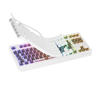 GENESIS Thor 230 TKL klawiatura Gaming USB + RF Wireless + Bluetooth QWERTY Biały