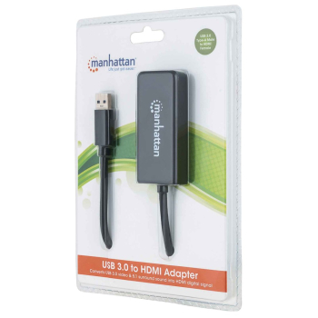 Manhattan 152259 zewnętrzna karta graficzna usb Czarny