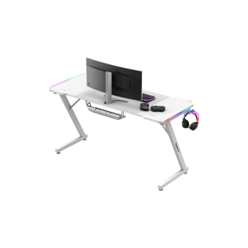 Biurko gamingowe Huzaro Hero 3.3 White  RGB