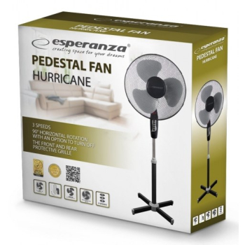 Wentylator stojący Esperanza Hurricane EHF001KE (kolor szary)