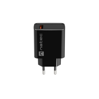 NATEC ŁADOWARKA SIECIOWA RIBERA USB-A 18W CZARNA NUC-2058