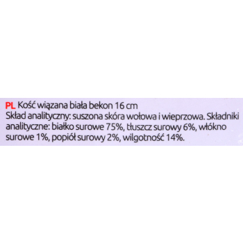 MACED Kość wiązana biała bekon 16 cm - przysmak dla psa - 1 szt.