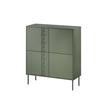 Komoda 4D TRESSE 100x40x110 zieleń mat