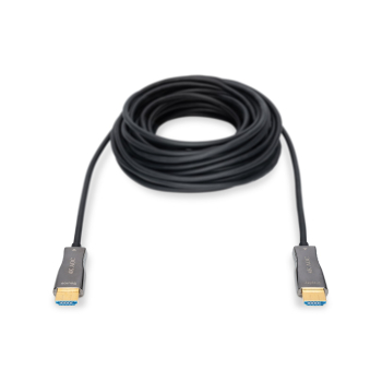 DIGITUS KABEL POŁĄCZENIOWY HYBRYDOWY AOC HDMI 2.0 PREMIUM HIGH SPEED 4K60HZ UHD HDMI A/HDMI A M/M CZARNY 15M AK-330125-150-S