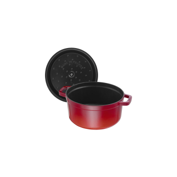 Garnek żeliwny okrągły wysoki STAUB 40501-485-0 - czerwony 4.8 ltr