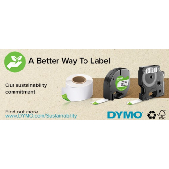 DYMO D1 - Standard Etykiety - Czarny na czerwonym - 12mm x 7m