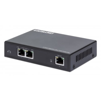 Intellinet 561600 przedłużacz sieciowy Nadajnik sieciowy Czarny 10, 100, 1000 Mbit/s
