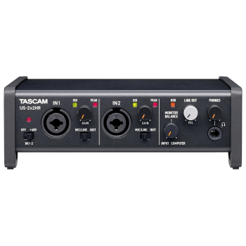 Tascam US-2x2HR - Interfejs USB audio/MIDI wysokiej rozdzielczości (2 wejścia, 2 wyjścia)