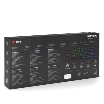 SAVIO KLAWIATURA MECHANICZNA RGB OUTEMU BLUE TEMPEST X2