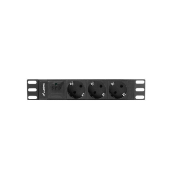 Listwa RACK Lanberg PDU-03F-0200-BK (3 x Shuko; 16 A (3680 W); kolor czarny)
