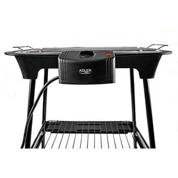 Adler AD 6602 Gril Blad Prąd elektryczny Czarny 2000 W