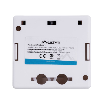 Gniazdo natynkowe Lanberg OU6-0002-W (RJ-45; UTP; kolor biały)