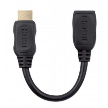 MANHATTAN PRZEDŁUŻACZ KABEL HDMI-HDMI 2.0 M/F 20CM