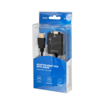 Adapter SAVIO cl-23 (HDMI M - D-Sub (VGA) F; 0,20m; kolor czarny)