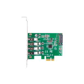 LANBERG KARTA PCI-E X1 -> 4X USB-A 3.1 GEN1 ŚLEDŹ LOW PROFILE PCE-US3-004