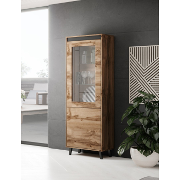 Witryna NORD 60x38x182,5 dąb wotan/antracyt