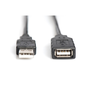 Kabel DIGITUS DA-73101 (USB M - USB F; 15m; kolor czarny)