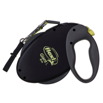 Smycz flexi automatyczna Giant L taśma 8 m - dla psa do 50 kg, kolor czarno-żółty