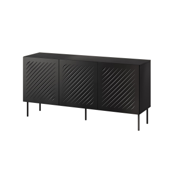 Komoda SIENA 150,5x40x75 czarny mat