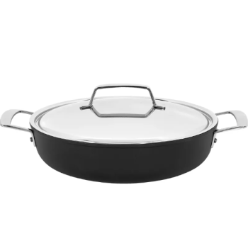 Głęboka patelnia tytanowa z 2 uchwytami i pokrywką DEMEYERE Alu Pro 5 40851-176-0 - 28 cm