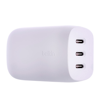 Ładowarka Belkin BoostCharge 3 Port USB-C PD 3.1 PPS Wall Charger 67W + USB-C to USB-C Cable 2m White