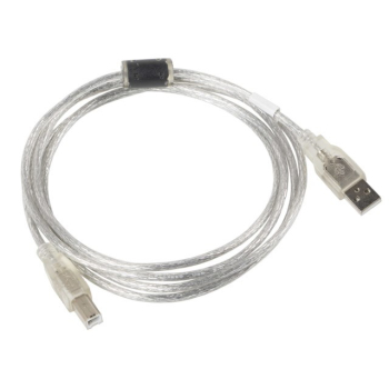 Kabel Lanberg CA-USBA-12CC-0018-TR (USB 2.0 M - USB 2.0 M; 1,8m; kolor przeźroczysty)