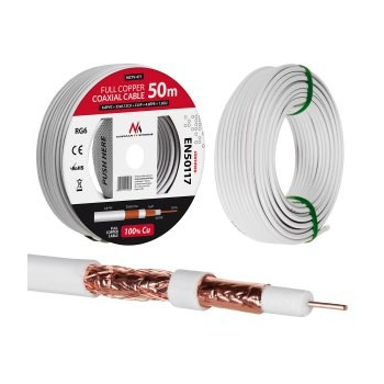 Maclean MCTV-472 kabel koncentryczny RG-6/U 100 m Biały