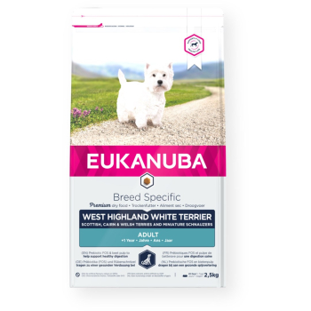 EUKANUBA Adult West Highland White Terrier - sucha karma dla psa  - 2,5 kg