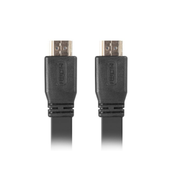 Kabel Lanberg CA-HDMI-21CU-0010-BK (HDMI M - HDMI M; 1m; kolor czarny)