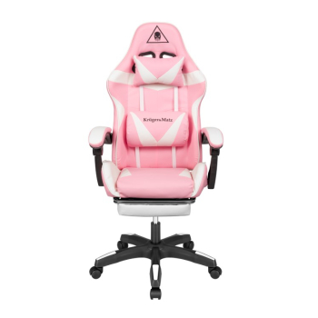 Fotel gamingowy Kruger&Matz GX-150 Biało-różowy (WYPRZEDAŻ)