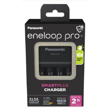 ŁADOWARKA PANASONIC SMARTPLUS + 4x AA ENELOOP PRO 2500 mAh