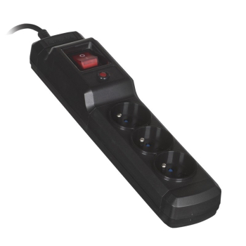 Listwa przeciwprzepięciowa Activejet (3 x UTE; 10 A; 1,5m; kolor czarny)