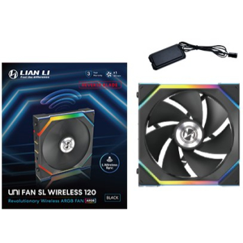 Lian Li UNI FAN SL Wireless 120 Reverse Blade Obudowa komputera Wentylator 12 cm Czarny 1 szt.