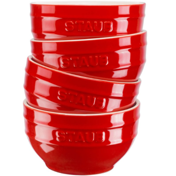 Zestaw 4 misek okrągłych STAUB 40508-146-0 - czerwony 14 cm