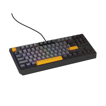 GENESIS Thor 230 TKL klawiatura Gaming USB + RF Wireless + Bluetooth QWERTY Czarny, Szary, Pomarańczowy