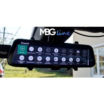 Wideorejestrator lusterko MBG LINE HS900 PRO Sony+ adapter parkingowy