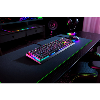 Razer BlackWidow V4 X. Tastatur Formfaktor: Volle Größe (100%), Geräteschnittstelle: USB, Tastatur-Switch: Mechanischer Switch. Typ der Hintergrundbel
