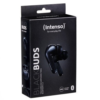 Intenso Black Buds T300A Słuchawki True Wireless Stereo (TWS) Douszny Połączenia/Muzyka/Sport/Codzienność USB Type-C Bluetooth Czarny
