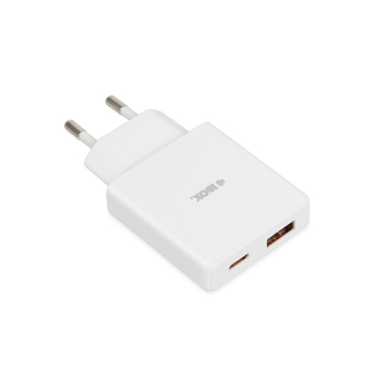 IBOX ŁADOWARKA UNIWERSALNA C-43 GAN PD30W SLIM USB A+C WHITE
