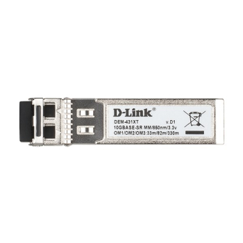 D-Link DEM-431XT moduł przekaźników sieciowych Swiatłowód 10000 Mbit/s SFP+ 850 nm
