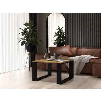 Stolik MODERN MINI 67x67xH40 artisan/czarny